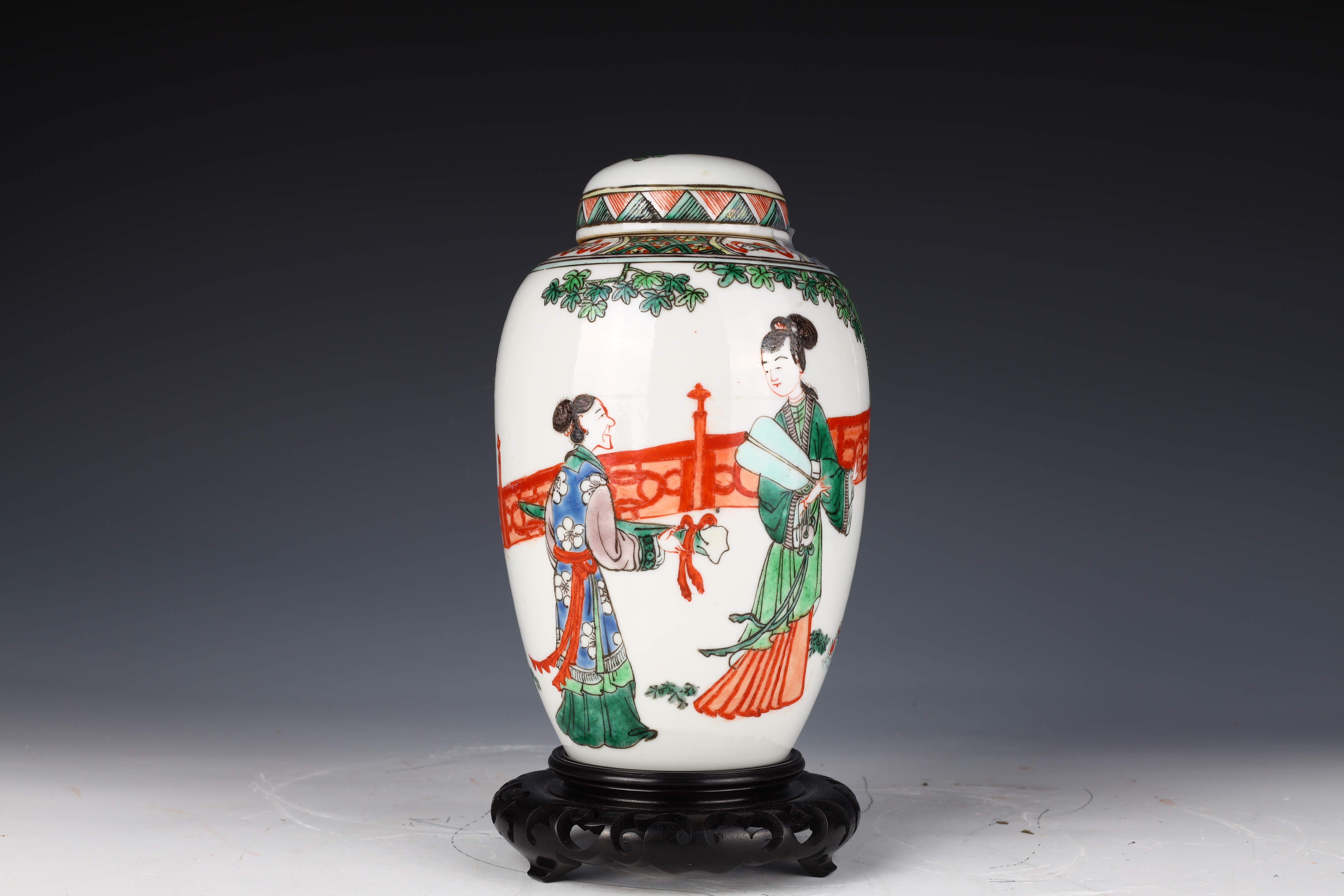 Wucai Famille Verte Kangxi-style Ginger Jar