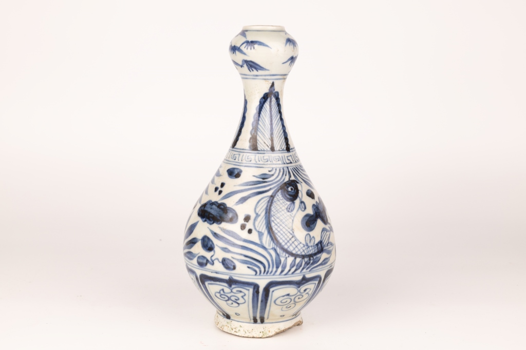 Blue-and-white Garlic Head Bottle Vase – Suantouping