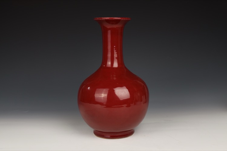 Iron-Red Glazed Bottle Vase, 20th Century