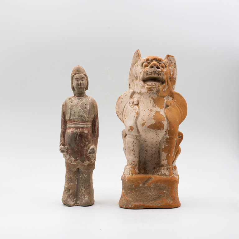 Lion Earth Spirit Guardian and Terracotta Warrior