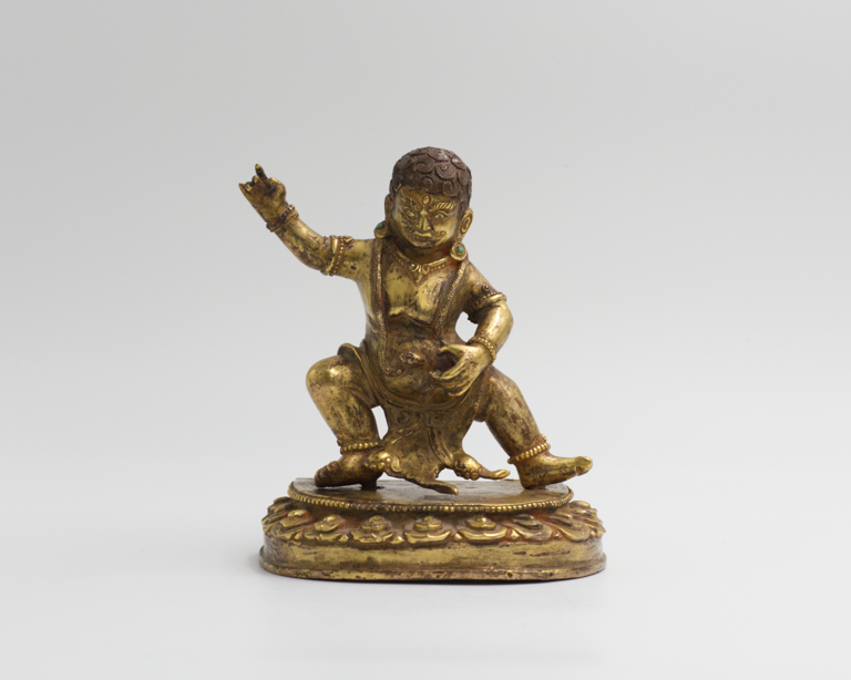 Gilt Bronze Figure of the Mahasiddha Yogi Virupa