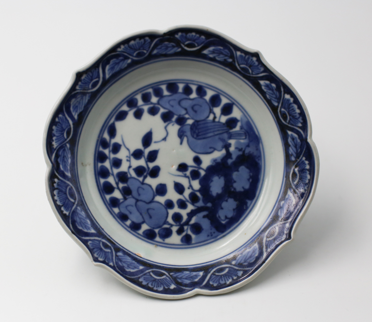 Blue and White Foliate Dish